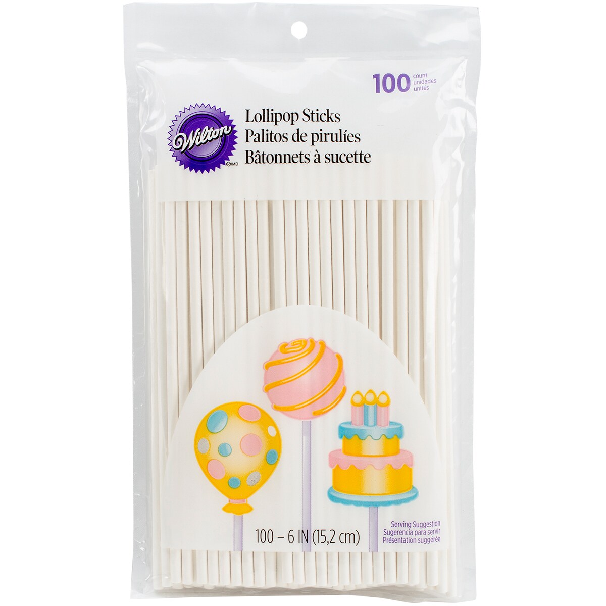 Wilton Lollipop Sticks – 6 in, 100 Count