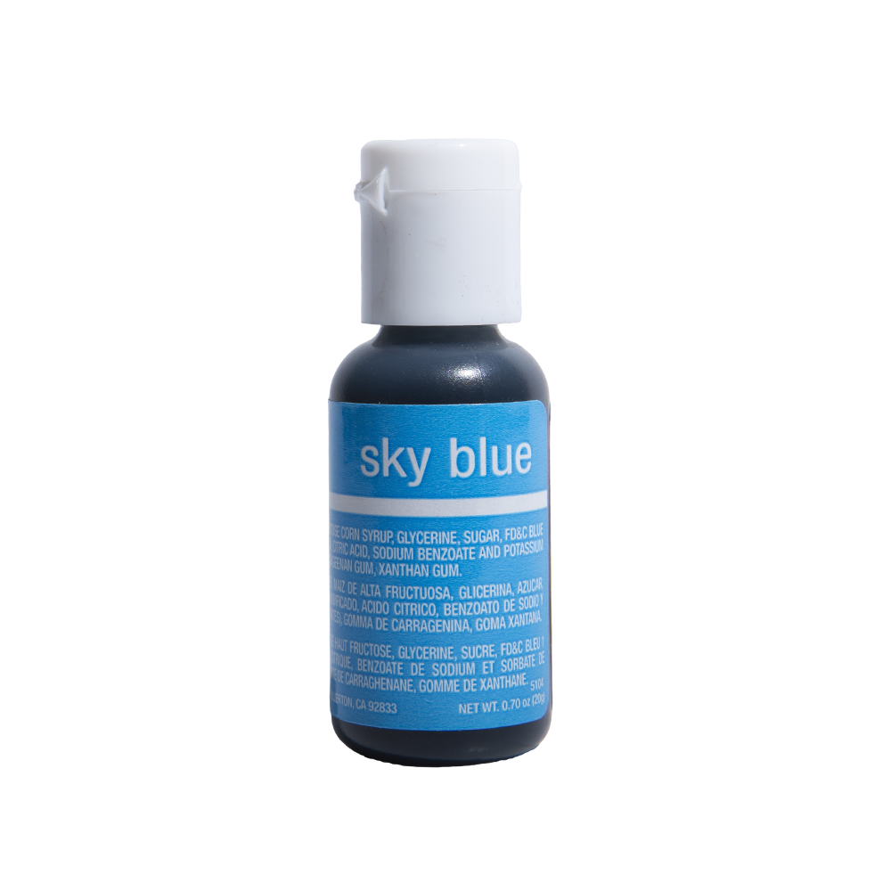 Chefmaster Sky Blue Liqua-Gel Food Coloring – 0.7 oz