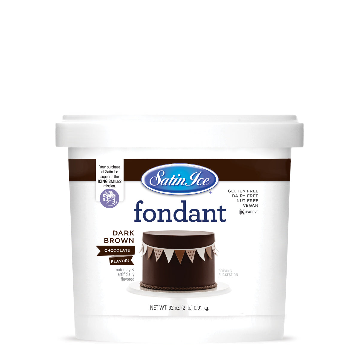 Satin Ice Dark Brown Chocolate Fondant – 2 lb