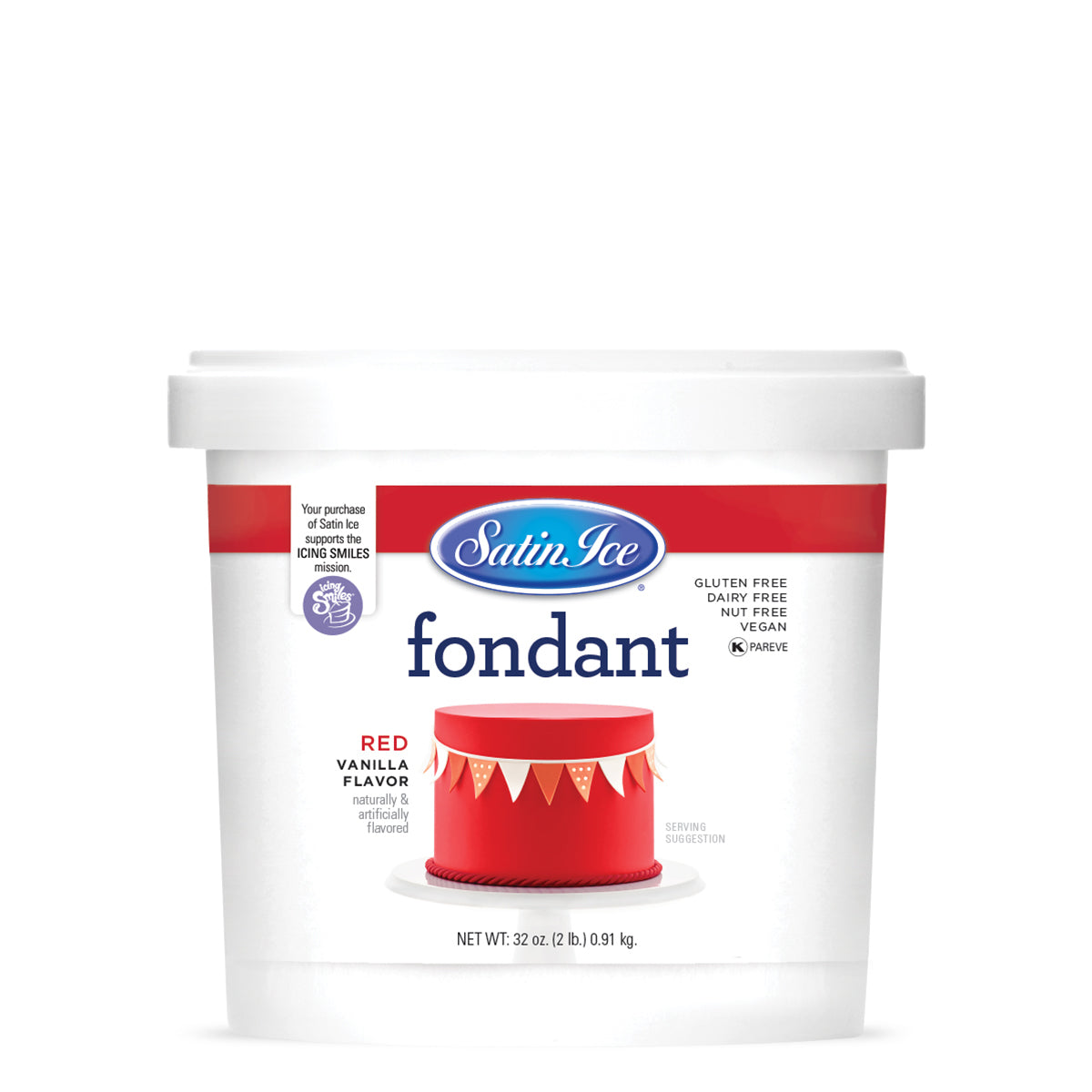 Satin Ice Red Vanilla Fondant – 2 lb