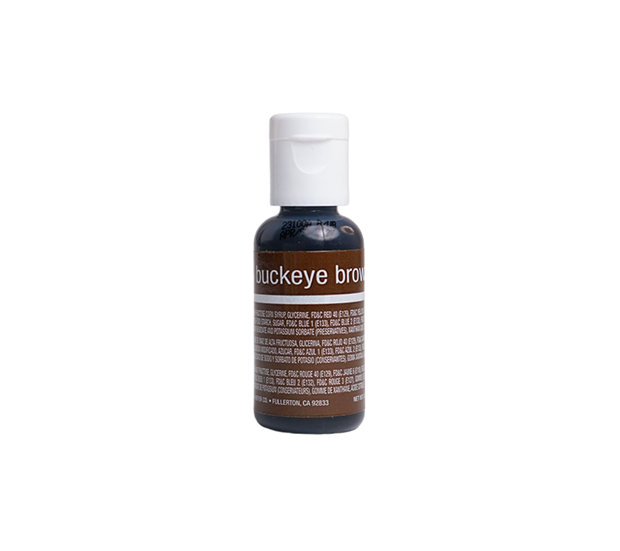 Chefmaster Buckeye Brown Liqua-Gel Food Coloring – 0.7 oz