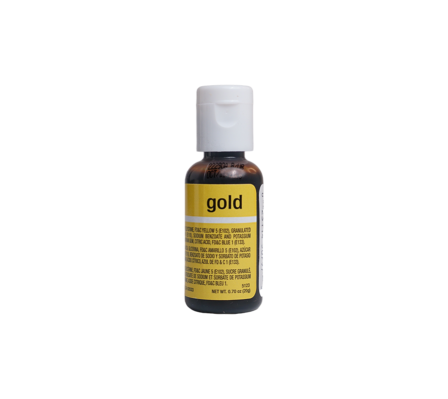 Chefmaster Gold Liqua-Gel Food Coloring – 0.7 oz