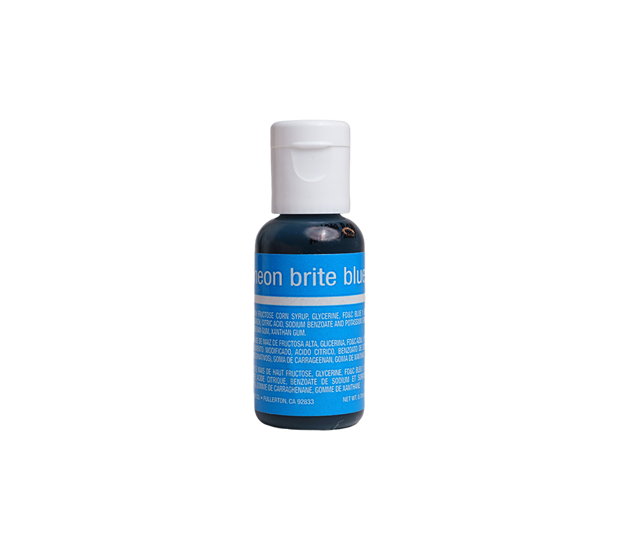 Chefmaster Neon Brite Blue Liqua-Gel Food Coloring – 0.7 oz