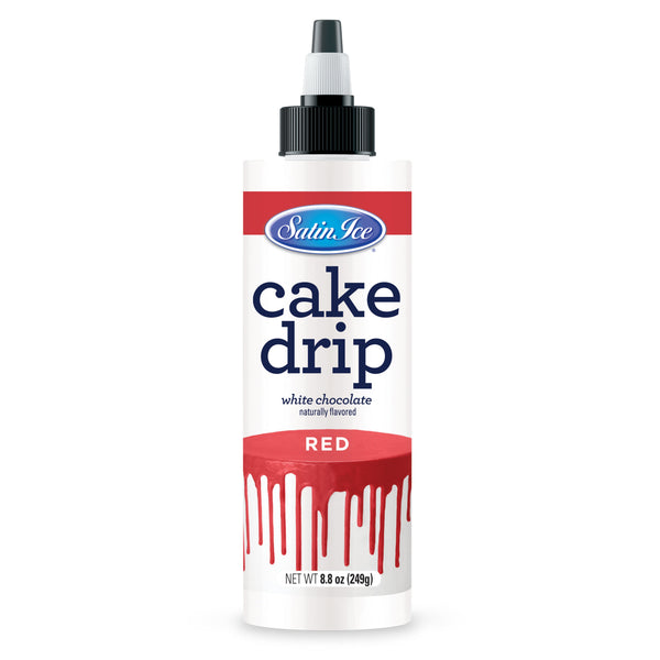 Satin Ice Cake Drip – Red, 8.8 oz