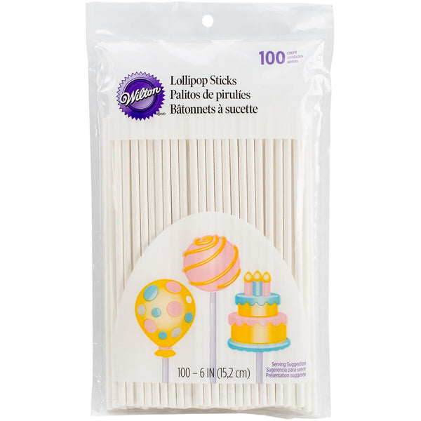 Wilton Lollipop Sticks – 6 in, 100 Count