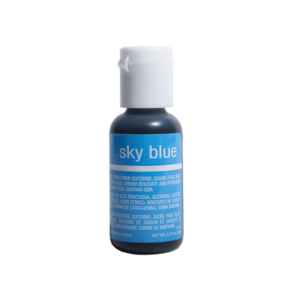 Chefmaster Sky Blue Liqua-Gel Food Coloring – 0.7 oz