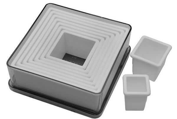 Ateco 9-Piece Plain Square Cutter Set