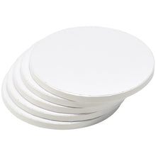 DecoPac 8" Round White Foil Cake Boards 1/2" Thick - 5 Pack