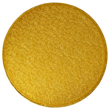 DecoPac 12" Round Gold Foil Cake Boards 1/2" Thick - 5 Pack