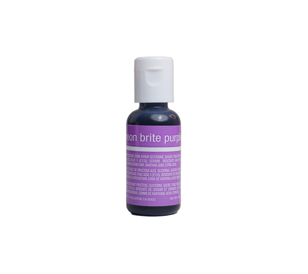 Chefmaster Neon Brite Purple Liqua-Gel Food Coloring – 0.7 oz