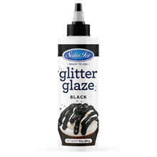 Satin Ice Black Glitter Glaze – 10 oz