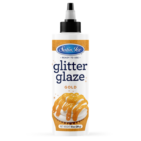Satin Ice Gold Glitter Glaze – 10 oz