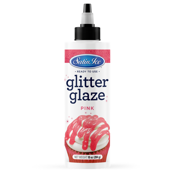Satin Ice Pink Glitter Glaze – 10 oz
