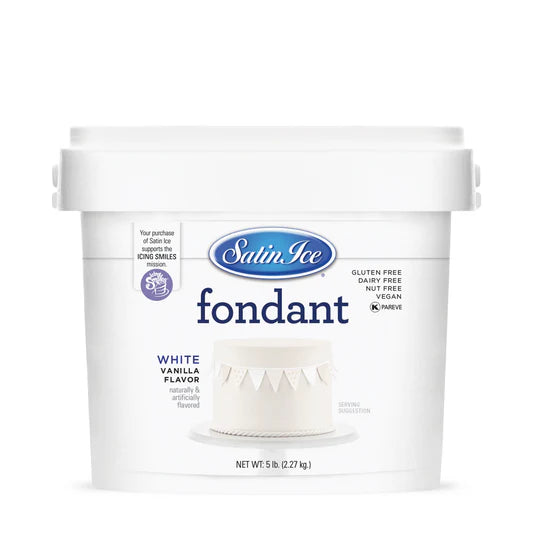Satin Ice White Vanilla Fondant 5lb