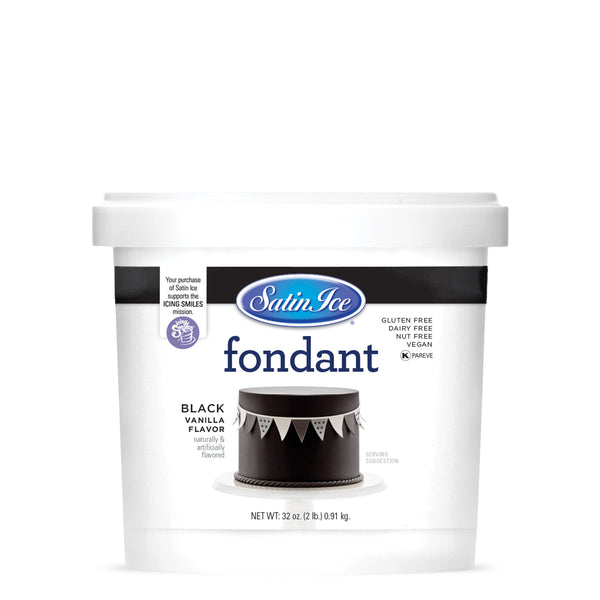 Satin Ice Black Vanilla Fondant – 2 lb