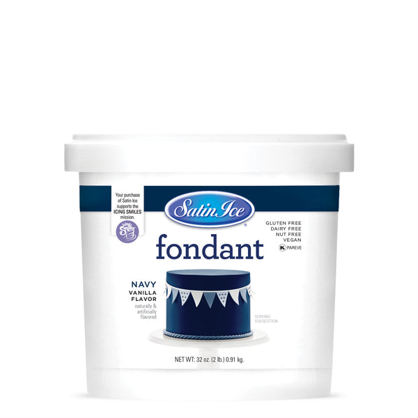 Satin Ice Navy Blue Vanilla Fondant – 2 lb