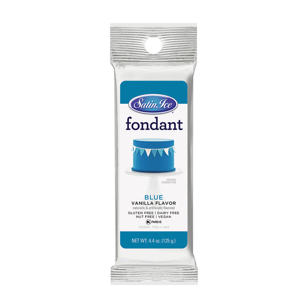 Satin Ice Blue Vanilla Fondant – 4.4 oz
