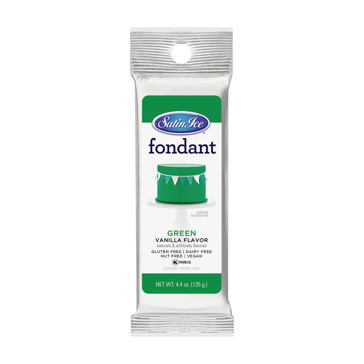 Satin Ice Green Vanilla Fondant – 4.4 oz