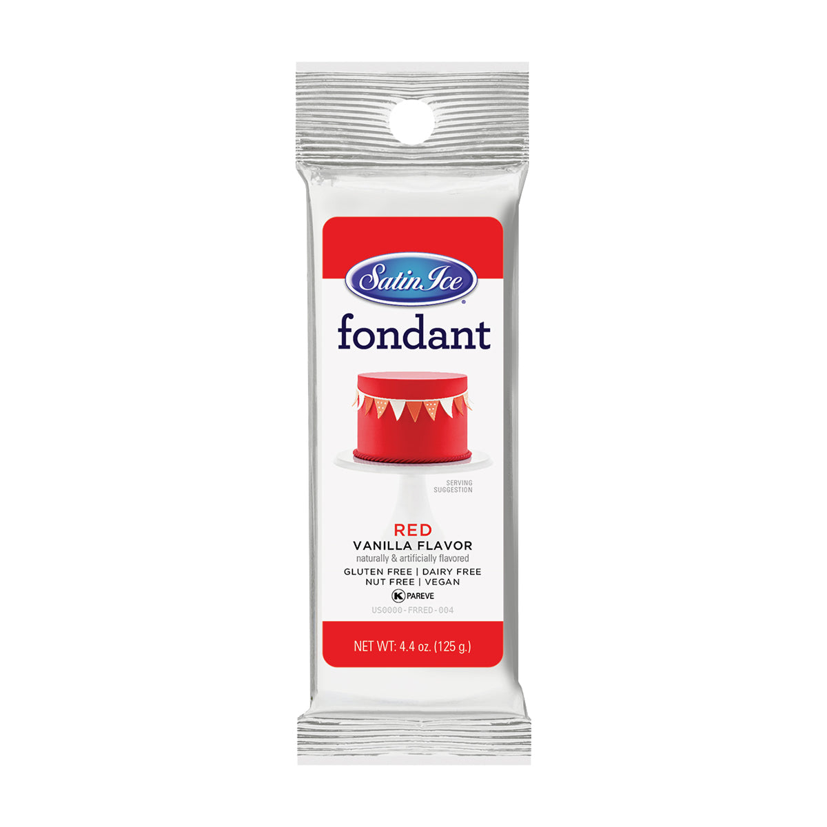 Satin Ice Red Vanilla Fondant – 4.4 oz