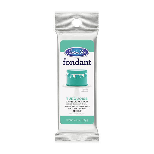 Satin Ice Turquoise Vanilla Fondant – 4.4 oz