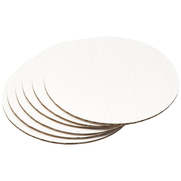 DecoPac 6" Round Waxed Corrugated Cake Boards - 6 Pack