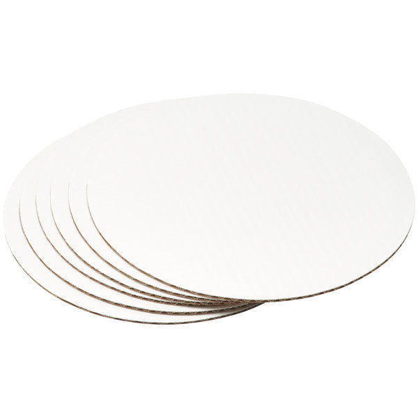DecoPac 10" Round Waxed Corrugated Cake Boards - 6 Pack