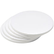 DecoPac 10" Round White Foil Cake Boards 1/2" Thick - 5 Pack