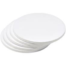 DecoPac 10" Round White Foil Cake Boards 1/2" Thick - 5 Pack