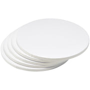 DecoPac 12" Round White Foil Cake Boards 1/2" Thick - 5 Pack
