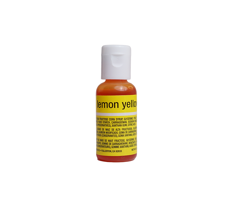Chefmaster Lemon Yellow Liqua-Gel Food Coloring – 0.7 oz