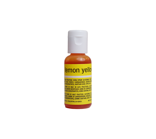 Chefmaster Lemon Yellow Liqua-Gel Food Coloring – 0.7 oz