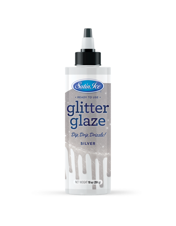 Satin Ice Silver Glitter Glaze – 10 oz
