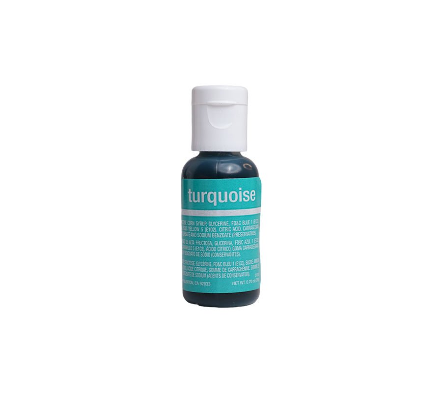 Chefmaster Turquoise Liqua-Gel Food Coloring – 0.7 oz